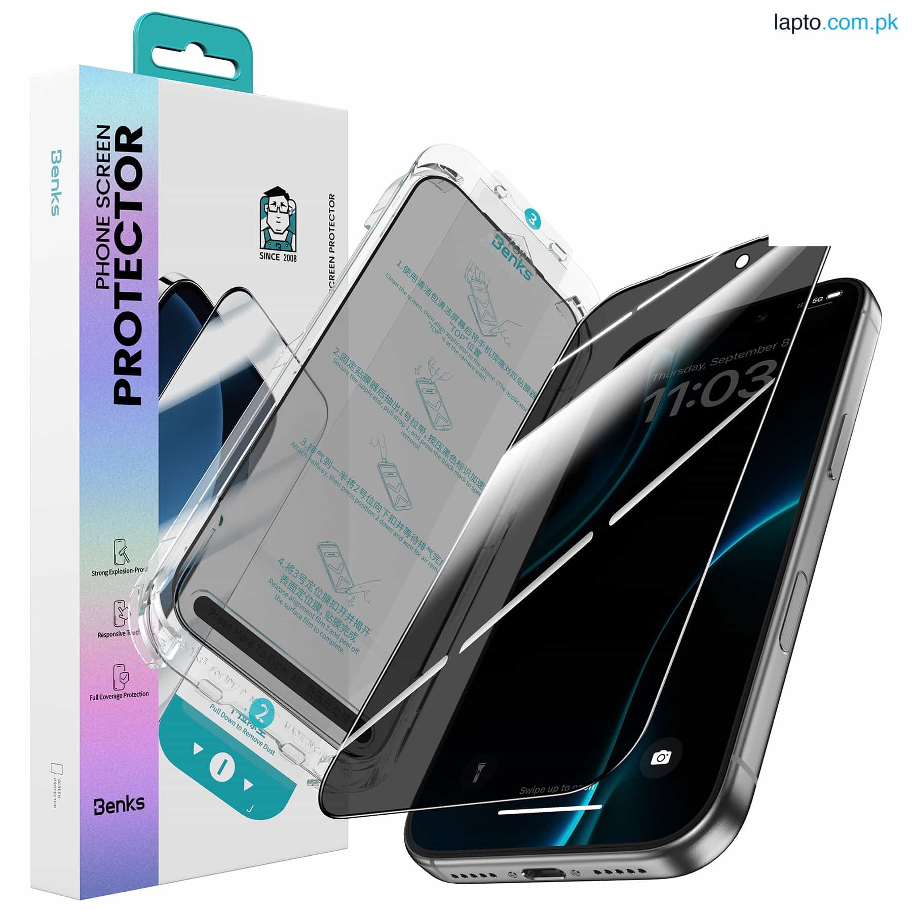 iPhone 17 Pro Max Benks Ultra Shield Privacy Screen Protector – 6948005961145 – A 1