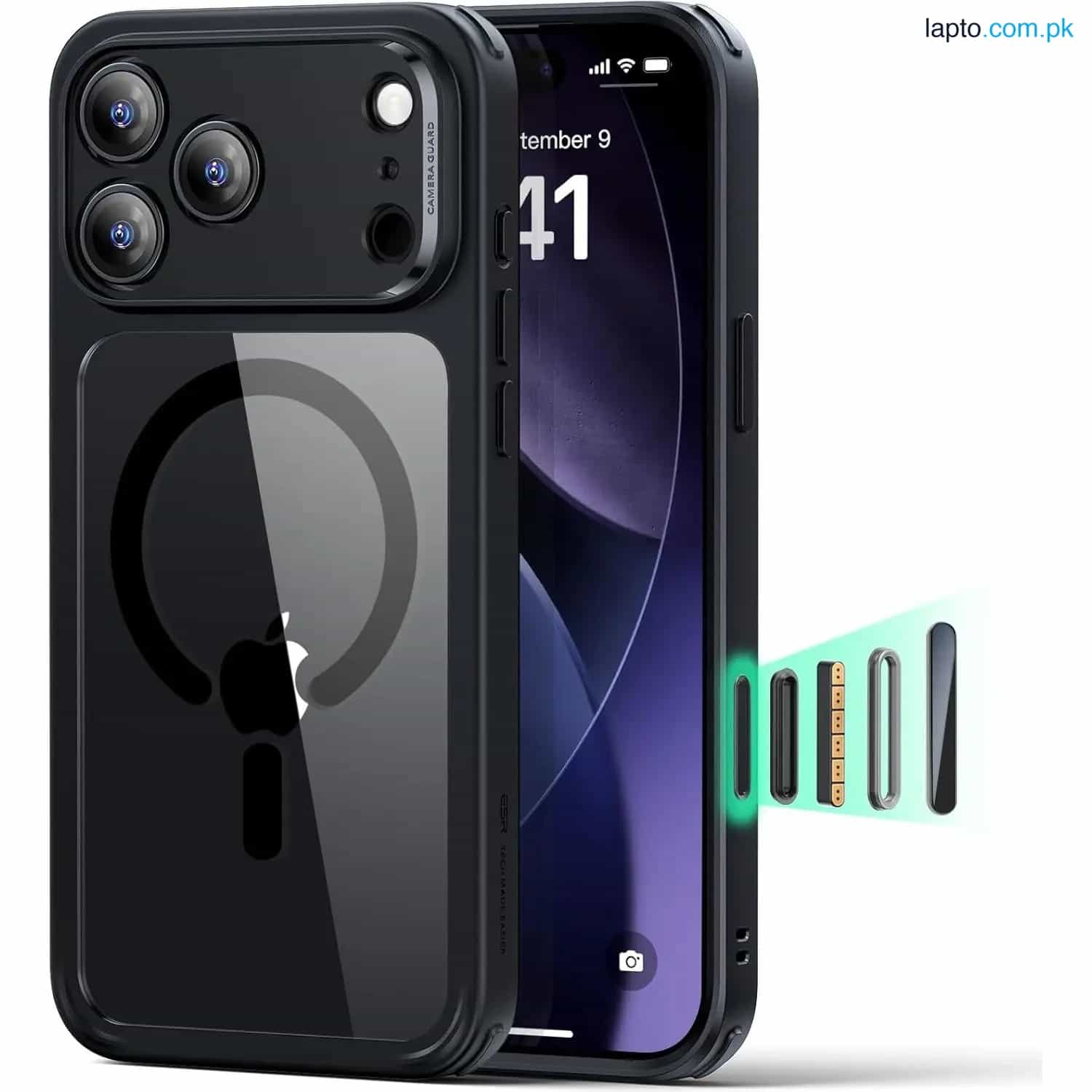 iPhone 17 Pro Max ESR Classic Hybrid Case – Clear Black 1