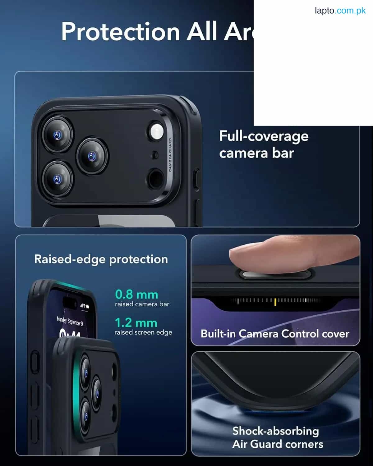 iPhone 17 Pro Max ESR Classic Hybrid Case – Clear Black 6