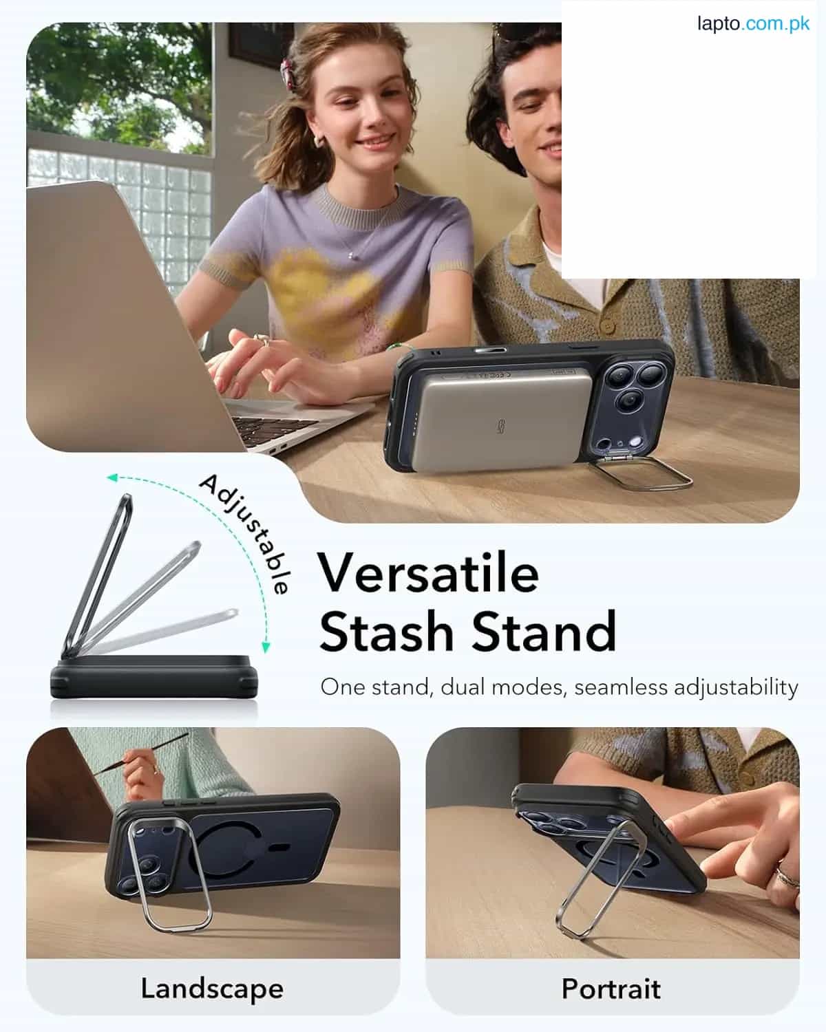 iPhone 17 Pro Max ESR Classic Hybrid With Stand Case – Clear Black 6