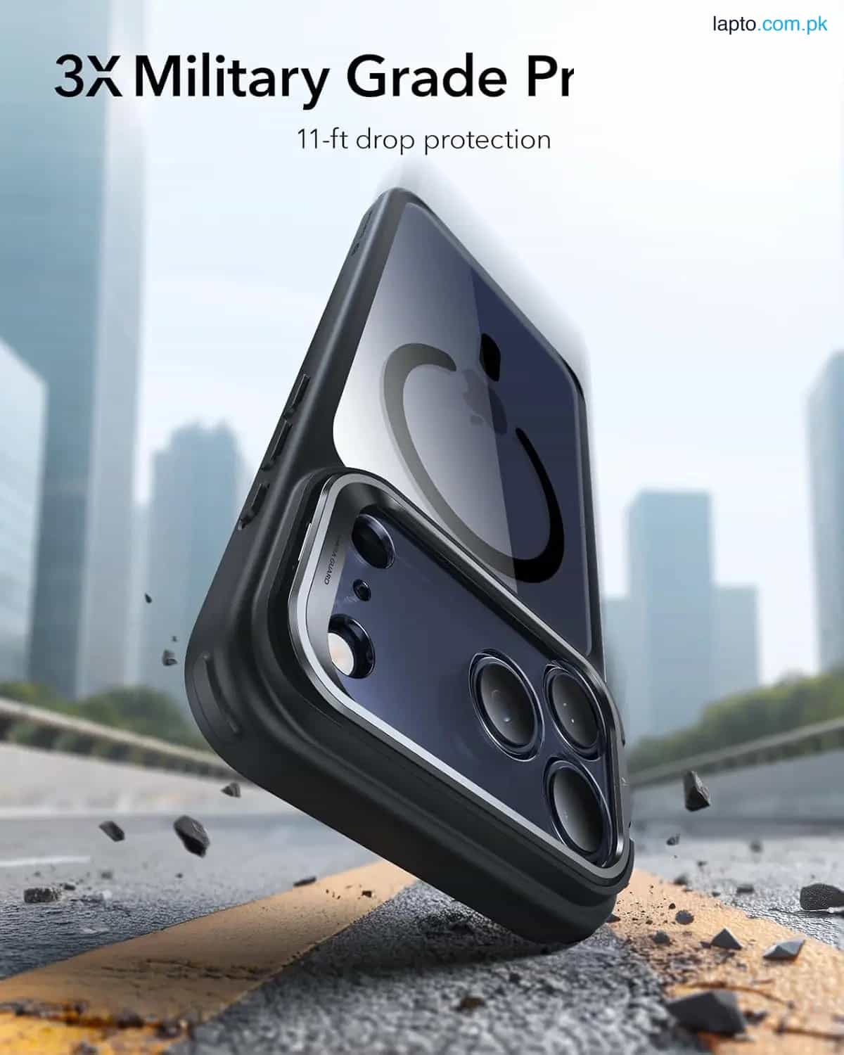 iPhone 17 Pro Max ESR Classic Hybrid With Stand Case – Clear Black 7