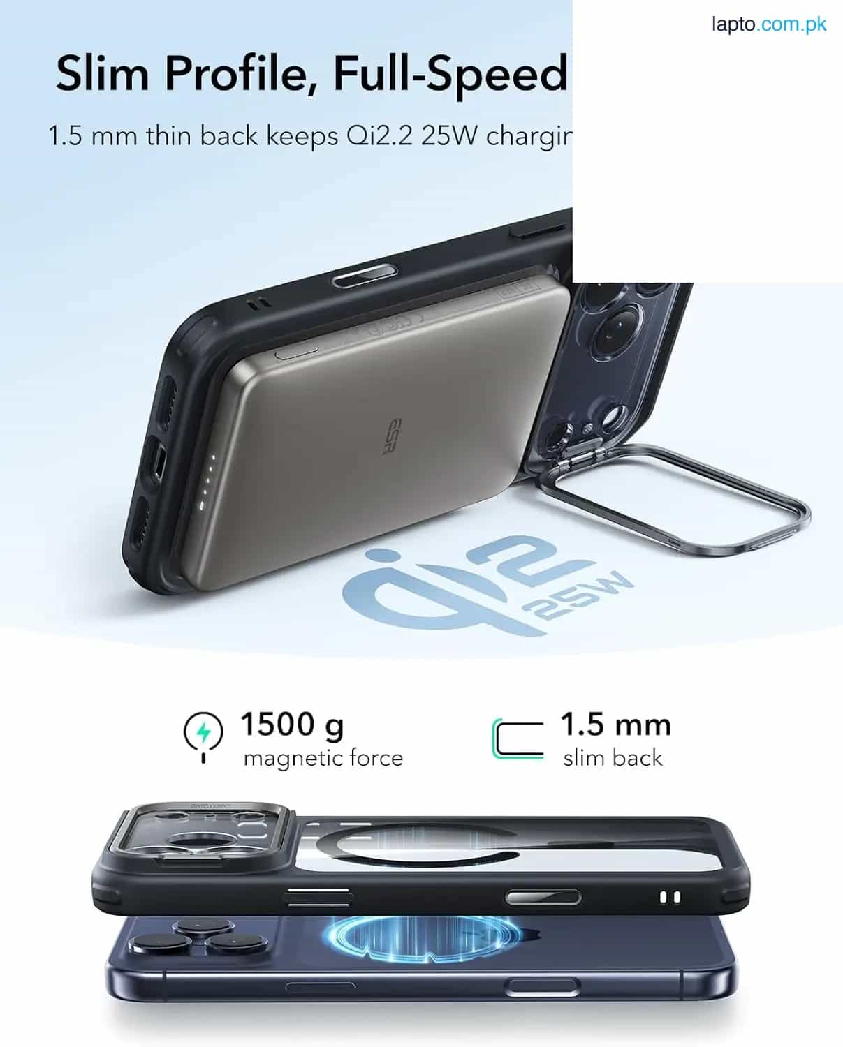 iPhone 17 Pro Max ESR Classic Hybrid With Stand Case – Clear Black 8