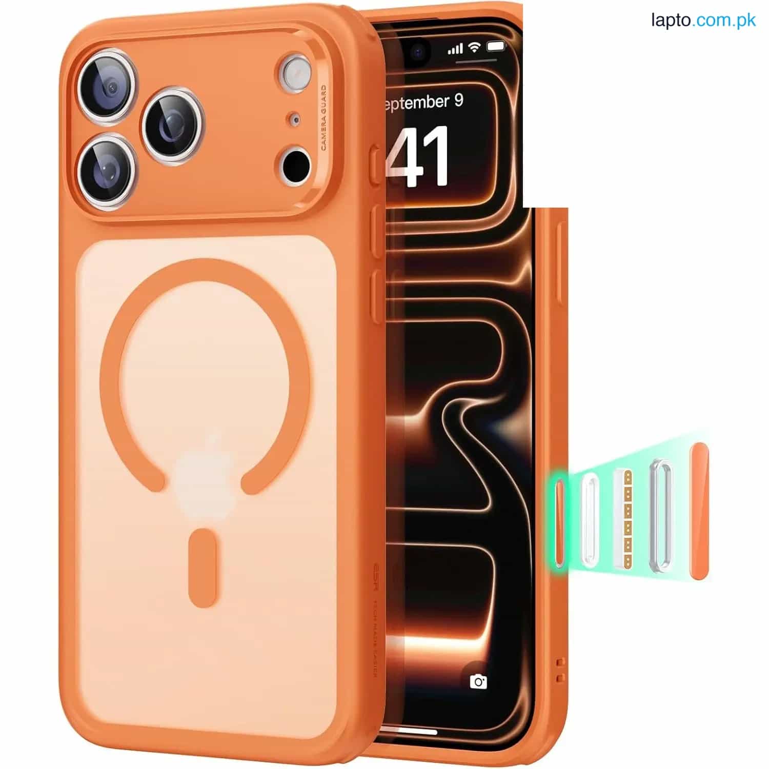 iPhone 17 Pro Max ESR Classic Hybrid Case – Frosted Orange 1