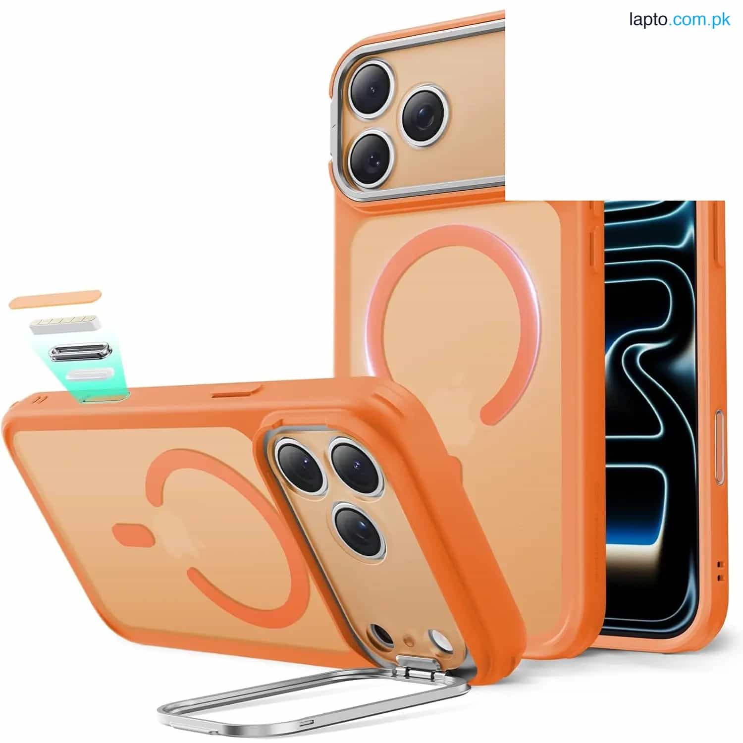 iPhone 17 Pro Max ESR Classic Hybrid With Stand Case – Frosted Orange 1