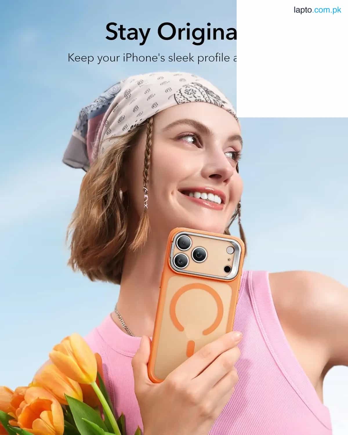 iPhone 17 Pro Max ESR Classic Hybrid With Stand Case – Frosted Orange 2