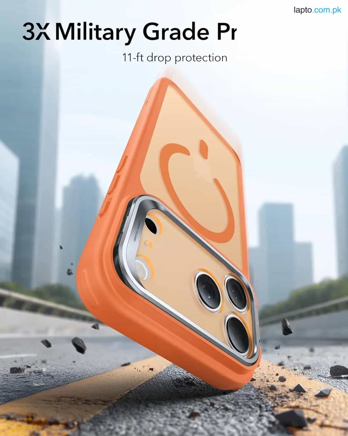 iPhone 17 Pro Max ESR Classic Hybrid With Stand Case – Frosted Orange 6