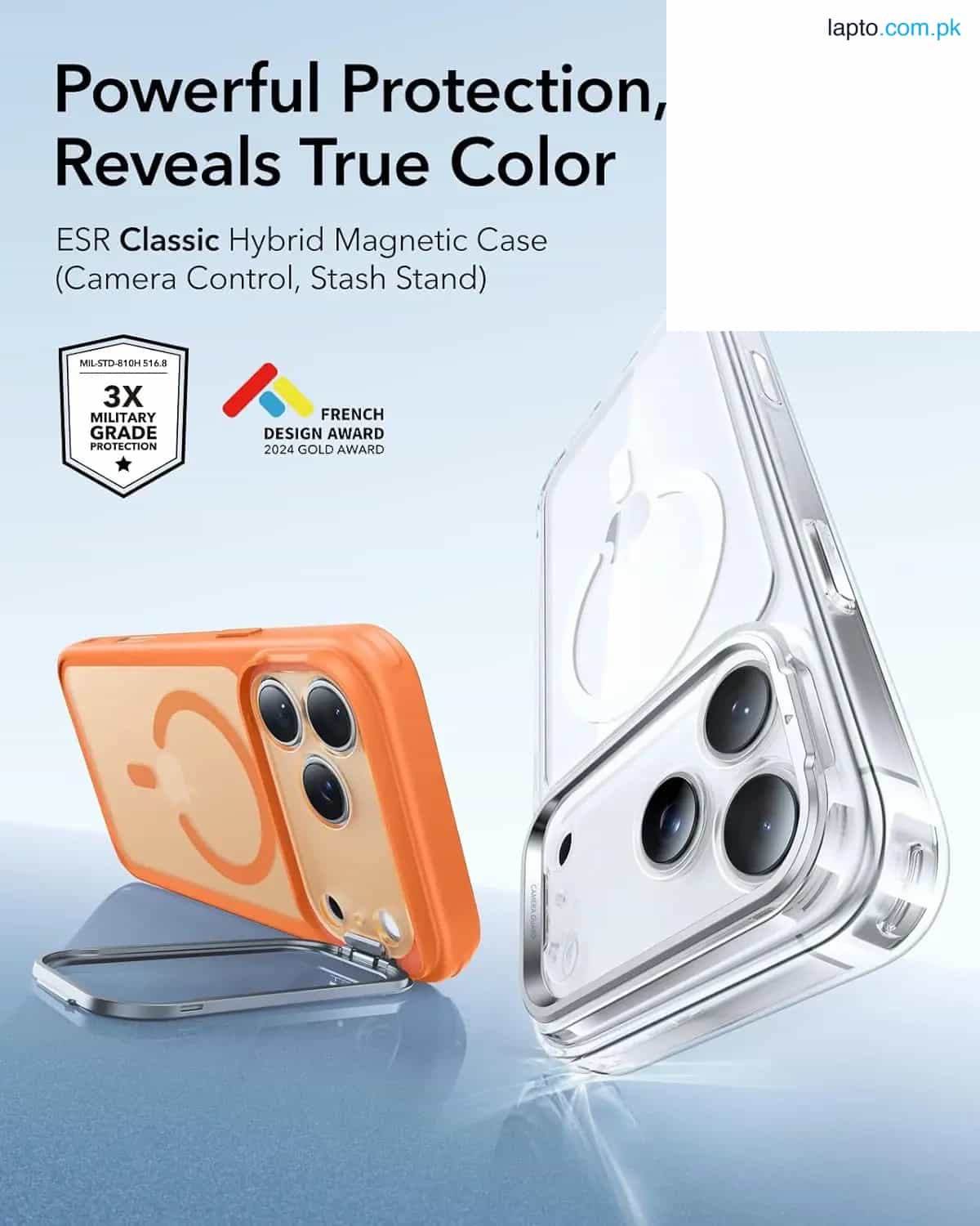 iPhone 17 Pro Max ESR Classic Hybrid With Stand Case – Frosted Orange 8