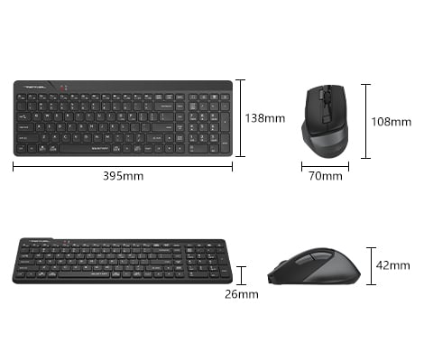 2.4G Wireless QuietKey Combo Set( FG2400 Air2 )