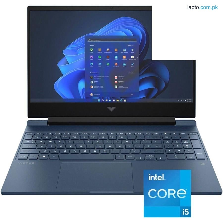 Victus by HP 15-FA0033DX Gaming Laptop | Intel® Core™ i5-12450H 8GB 512GB, NVIDIA GeForce RTX 3050 4GB GDDR6, 15.6" FHD 144Hz, Backlit KB, Windows 11 | Performance Blue