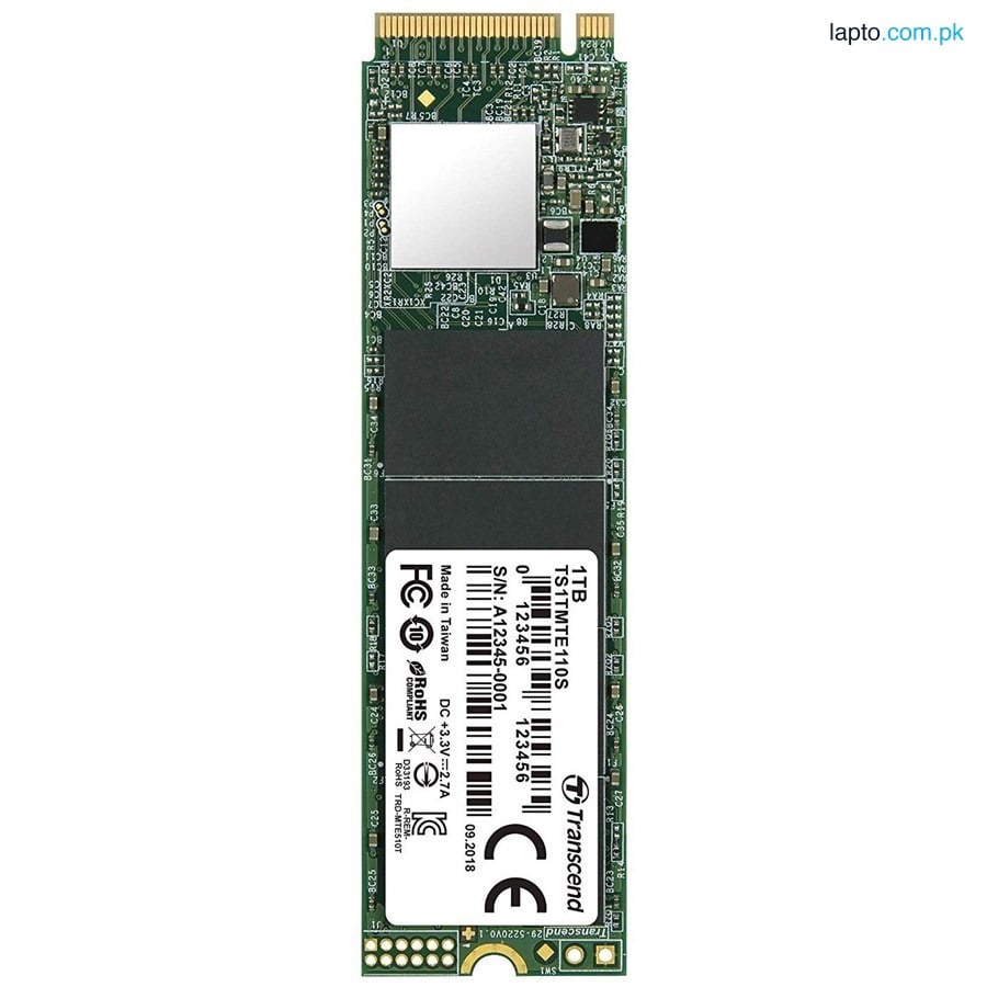 Transcend PCIe M.2 SSD 1TB Solid State Drive NVMe PCIe Gen3 x4 TS1TMTE110S