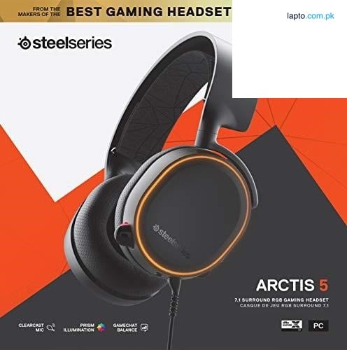 SteelSeries Arctis 5 (2019 Edition) RGB Illuminated Gaming Headset with DTS Headphone:X v2.0 – Black