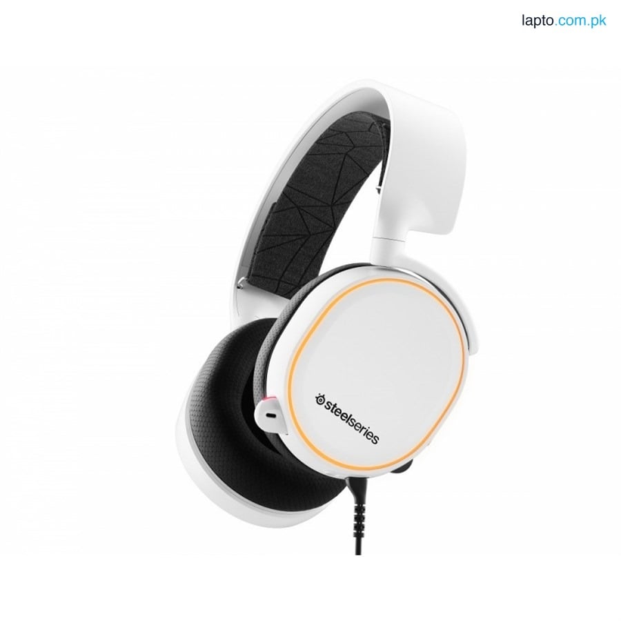 SteelSeries Arctis 5 (2019 Edition) RGB Illuminated Gaming Headset with DTS Headphone:X v2.0 – White