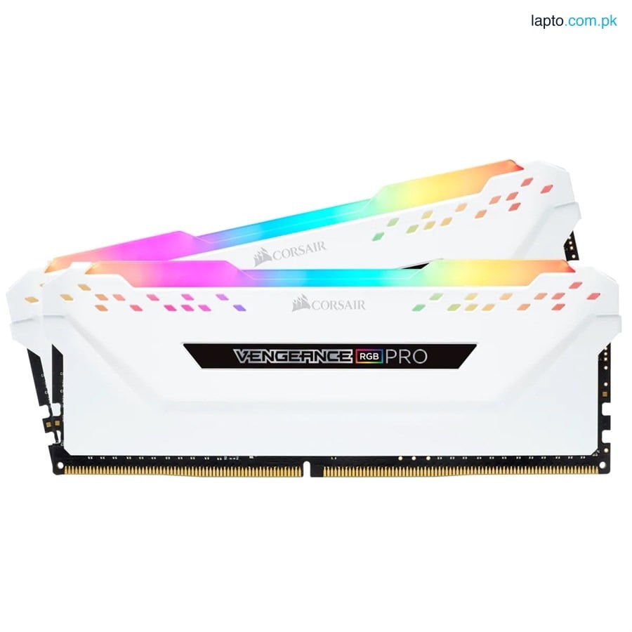 CORSAIR VENGEANCE® RGB PRO 16GB (2 x 8GB) DDR4 DRAM 3600MHz C18 Memory Kit — White