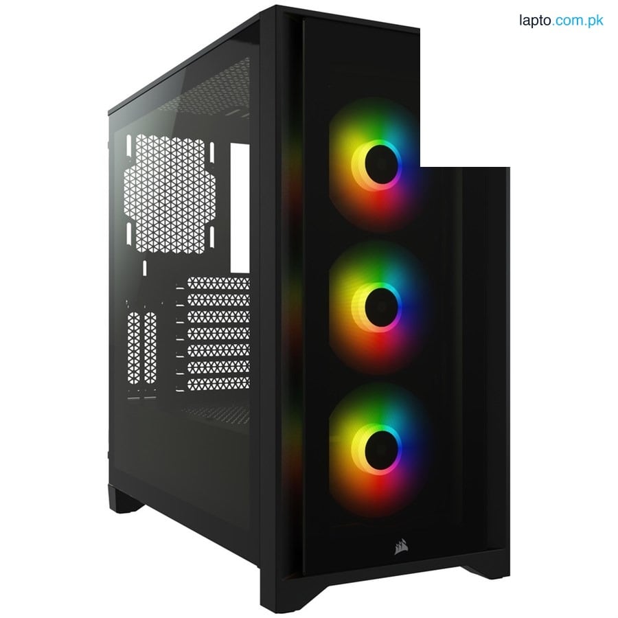 Corsair iCUE 4000X RGB Tempered Glass Mid-Tower ATX Case — Black