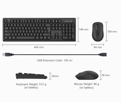 2.4G Power-Saving Wireless Desktop Set( FG1200 / FG1200S )