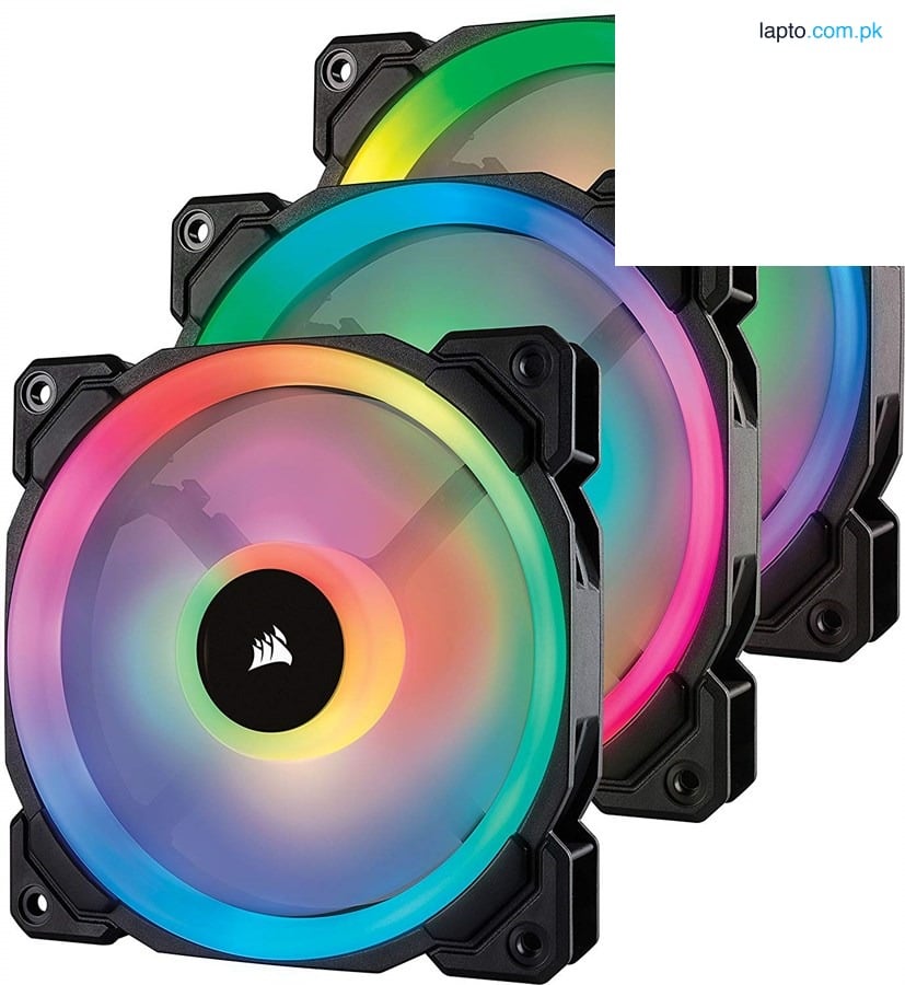 Corsair LL120 RGB 120mm Dual Light Loop RGB LED PWM Fan — 3 Fan Pack with Lighting Node PRO - CO-905