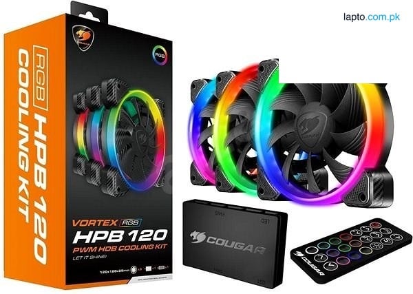 Cougar Vortex RGB HPB 120 PWM HDB Cooling Case 3 Fans Pack